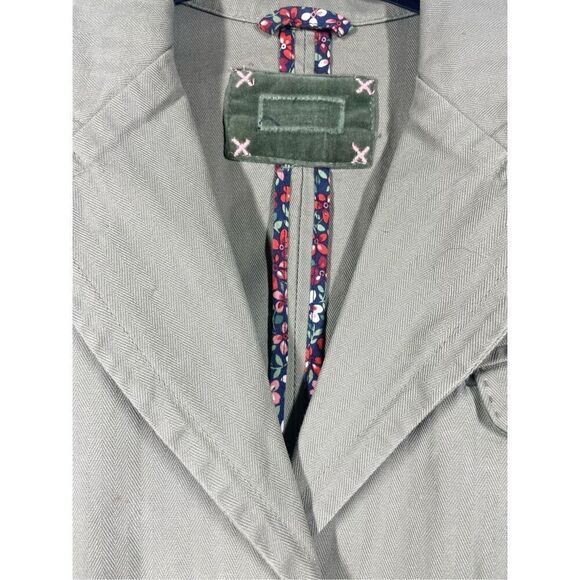 American Eagle Light Green Cotton Blazer Collared Jacket Women Size M - Picture 5 of 8